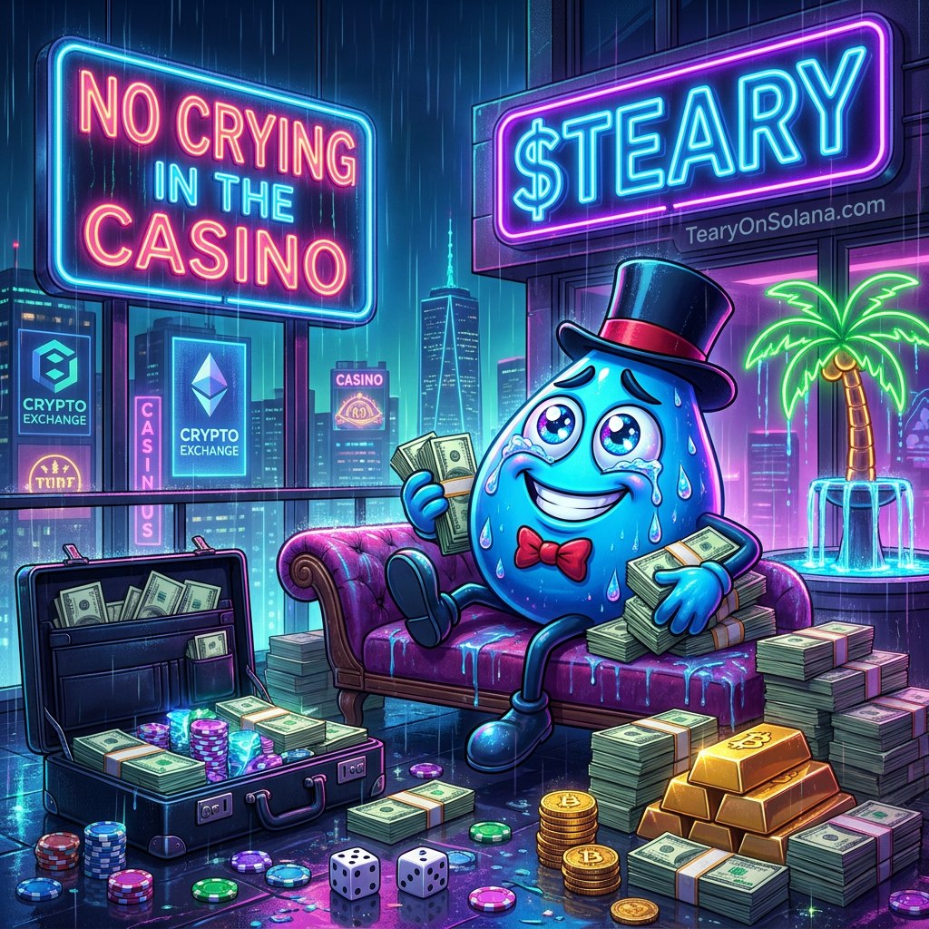 Teary lounging with a briefcase of cash